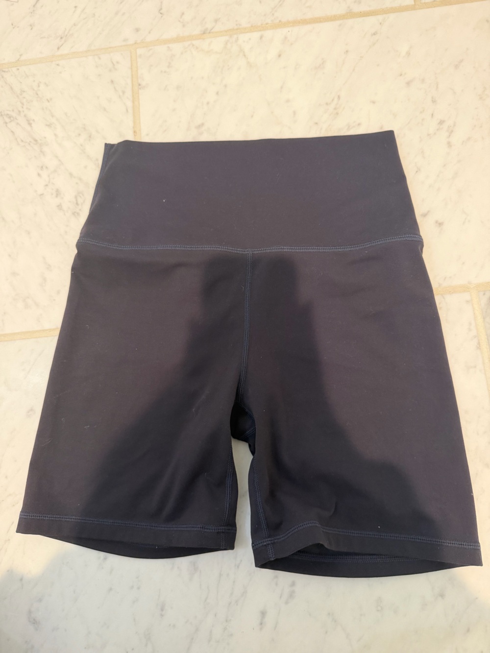 High-Waist Navy Women's Bike Shorts